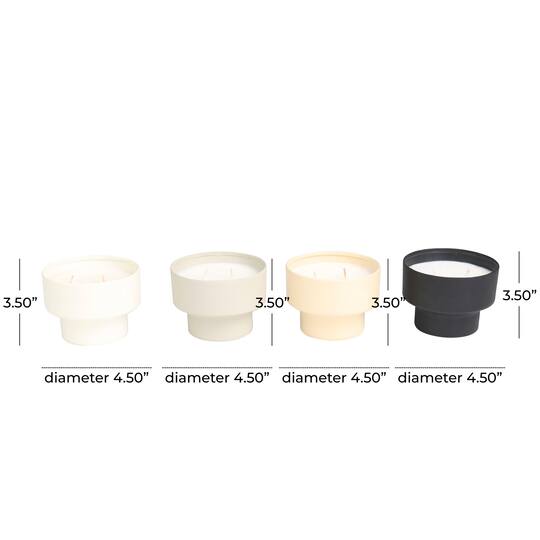 15oz. Egyptian Mint Scented 2 Wick Candle Set in Matte Metal Bowls